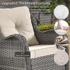 8-piece Wicker Patio Furniture Set with Swivel Chair and Patio Ottoman