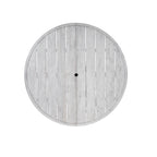 5-Piece Outdoor Patio Acacia Wood Round Dining Set with Umbrella Hole and 4 Cushioned Armchairs