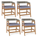 Costway Patio Chairs Set of 4 Outdoor Acacia Wood Dining Chairs with - See Details