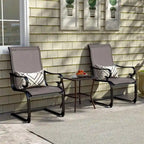 Costway Set of 2 Patio Chairs C-Spring Motion Chairs with Quick-drying - See Details