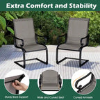 Costway Set of 2 Patio Chairs C-Spring Motion Chairs with Quick-drying - See Details