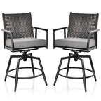 Costway 360 Swivel Bar Stool Set of 2 Counter Height Bar Chair with - See Details