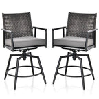 Costway 360 Swivel Bar Stool Set of 2 Counter Height Bar Chair with - See Details