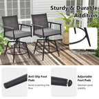 Costway 360 Swivel Bar Stool Set of 2 Counter Height Bar Chair with - See Details