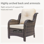 High Back Wicker Outdoor Patio Conversation Sets with Swivel Chairs