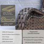 High Back Wicker Outdoor Patio Conversation Sets with Swivel Chairs