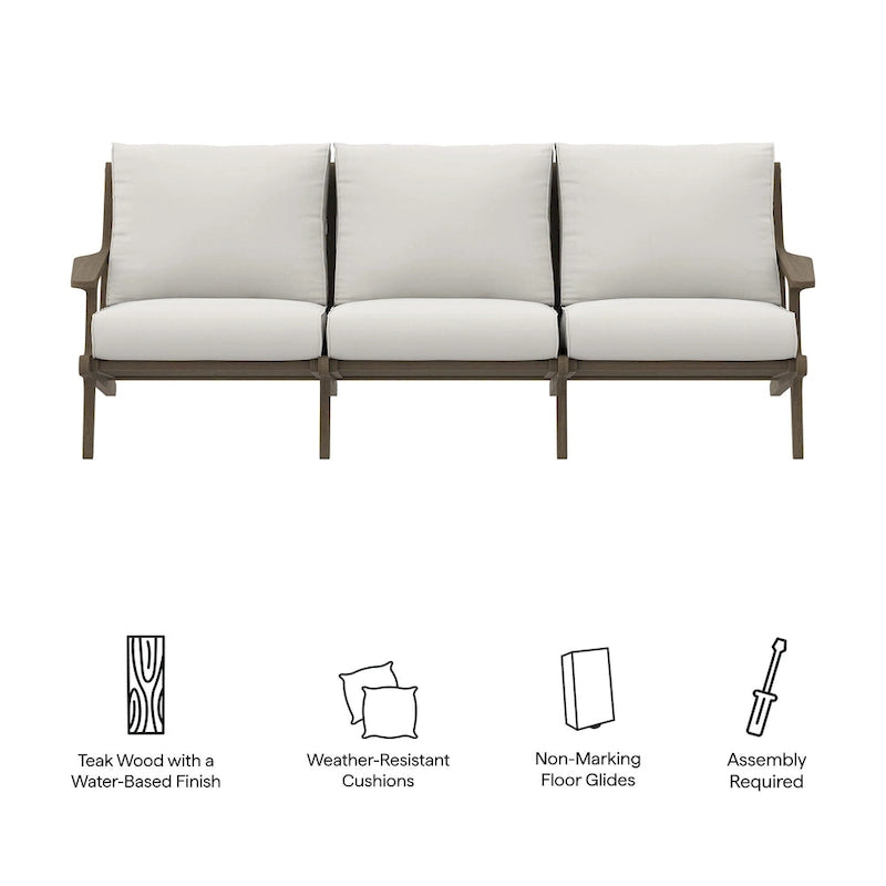 Saratoga Outdoor Patio Teak Sofa