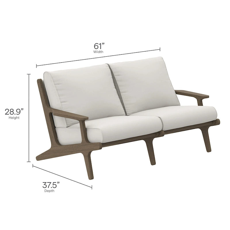 Saratoga 4-Piece Outdoor Patio Teak Wood Furniture Set