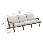 Saratoga 4-Piece Outdoor Patio Teak Wood Furniture Set