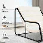 Outdoor Chaise Lounge Set of 3 with Cushion, Patio Lounge Chair Recliner with Acacia Side Table