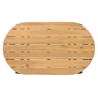 Outdoor Chaise Lounge Set of 3 with Cushion, Patio Lounge Chair Recliner with Acacia Side Table