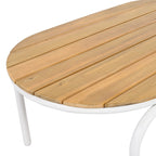 Outdoor Chaise Lounge Set of 3 with Cushion, Patio Lounge Chair Recliner with Acacia Side Table