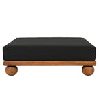 Scott Living Dulcie 4 Piece Outdoor Acacia Wood L Shape Setional Sofa with Removable Cushions