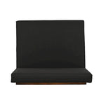 Scott Living Dulcie 4 Piece Outdoor Acacia Wood L Shape Setional Sofa with Removable Cushions