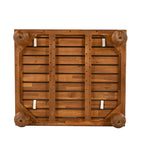 Scott Living Dulcie 4 Piece Outdoor Acacia Wood L Shape Setional Sofa with Removable Cushions