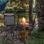 Goplus Swivel Hunting Chair with 4 360 Adjustable Legs Folding Silent - See Details