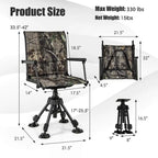 Goplus Swivel Hunting Chair with 4 360 Adjustable Legs Folding Silent - See Details