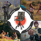 Goplus Swivel Hunting Chair with 4 360 Adjustable Legs Folding Silent - See Details