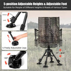 Goplus Swivel Hunting Chair with 4 360 Adjustable Legs Folding Silent - See Details