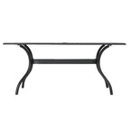 Cay Outdoor Dining Table, 67 Inch Rectangular, Lattice Black Aluminium