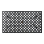 Cay Outdoor Dining Table, 67 Inch Rectangular, Lattice Black Aluminium