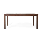 Feya Outdoor Dining Table, 69 Rectangular Top, Brown Acacia Wood