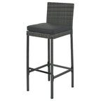 5 Pcs Outdoor Rattan Dining Table and Chairs Set, Patio Conversation Furniture Sets with Height Table and 4 Chairs