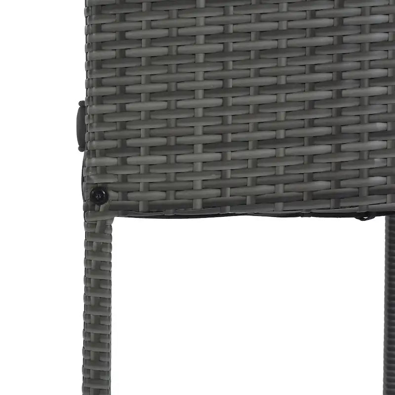 5 Pcs Outdoor Rattan Dining Table and Chairs Set, Patio Conversation Furniture Sets with Height Table and 4 Chairs