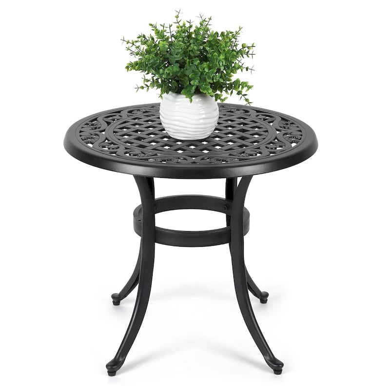 23.22 Round Cast Aluminum Outdoor Bistro TableMosaic Outdoor Round Side Table