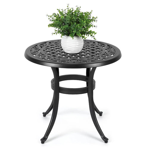 23.22 Round Cast Aluminum Outdoor Bistro TableMosaic Outdoor Round Side Table