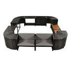 Outdoor Rattan Sectional Sofa Set with Mini Sofa