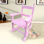 Durable Child's Wood Porch Rocker, Outdoor Rocking Chair, Indoor or Outdoor Suitable for 3-7 Years Old