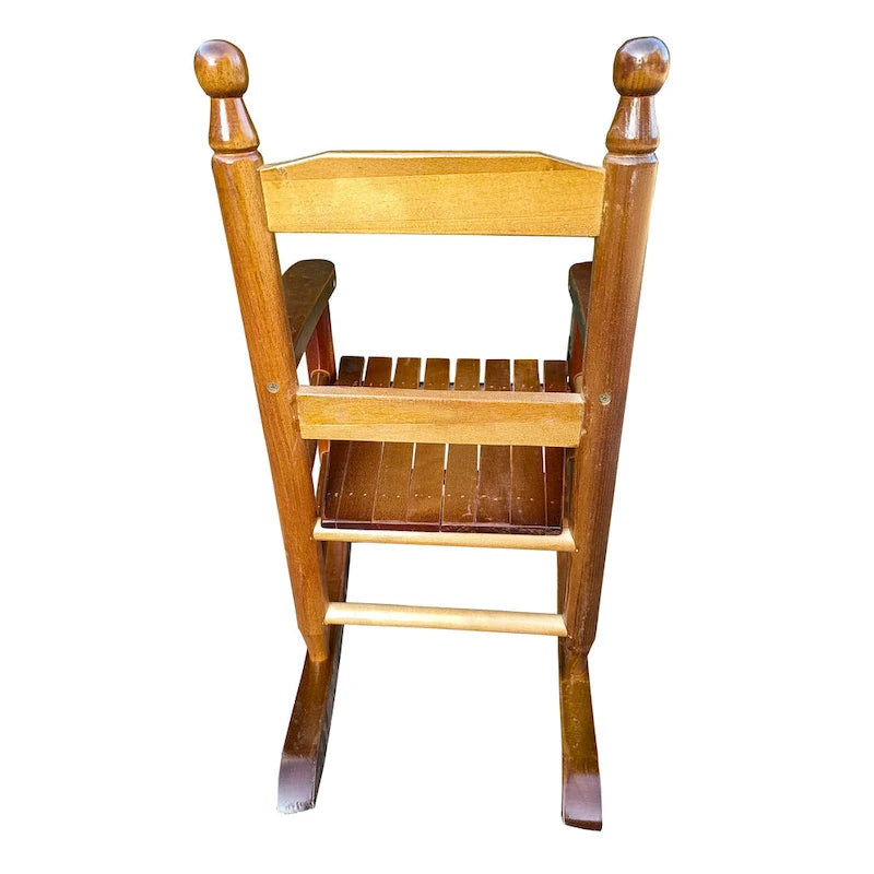 Durable Child's Wood Porch Rocker, Outdoor Rocking Chair, Indoor or Outdoor Suitable for 3-7 Years Old