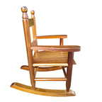 Durable Child's Wood Porch Rocker, Outdoor Rocking Chair, Indoor or Outdoor Suitable for 3-7 Years Old