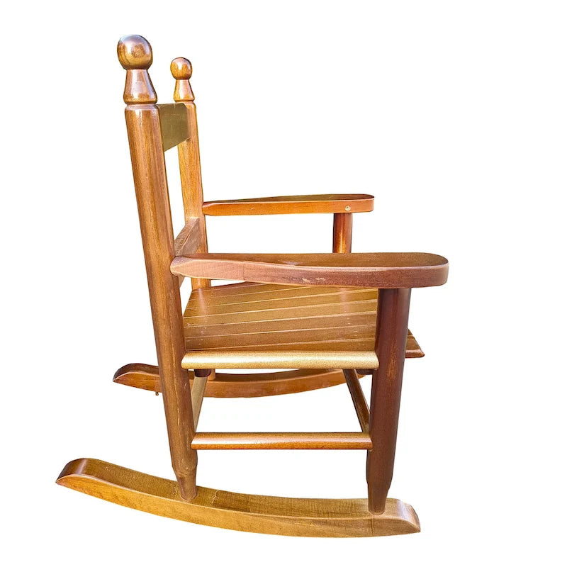Durable Child's Wood Porch Rocker, Outdoor Rocking Chair, Indoor or Outdoor Suitable for 3-7 Years Old