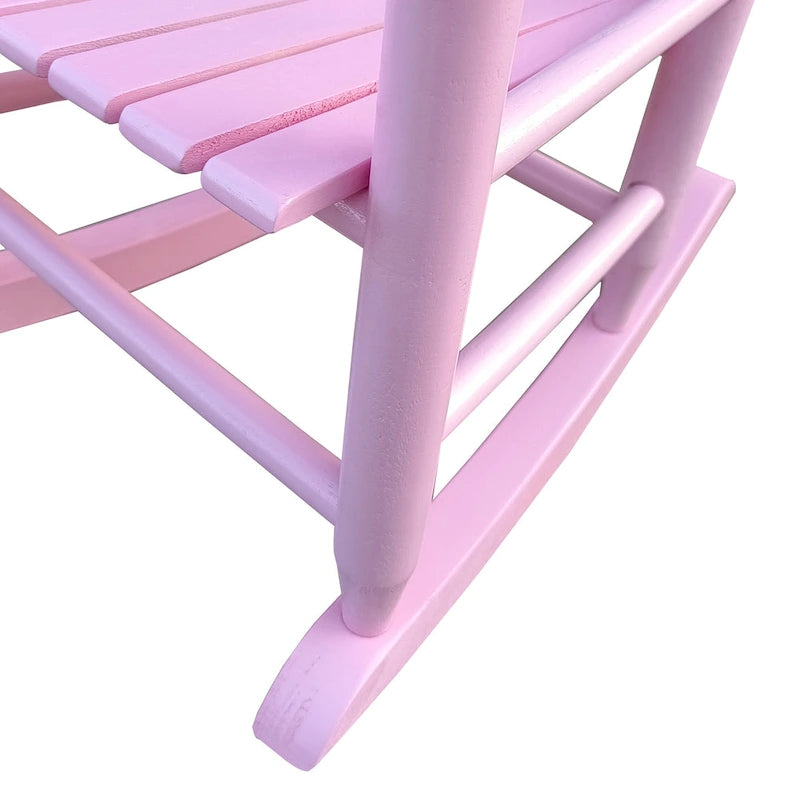 Durable Child's Wood Porch Rocker, Outdoor Rocking Chair, Indoor or Outdoor Suitable for 3-7 Years Old
