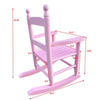 Durable Child's Wood Porch Rocker, Outdoor Rocking Chair, Indoor or Outdoor Suitable for 3-7 Years Old