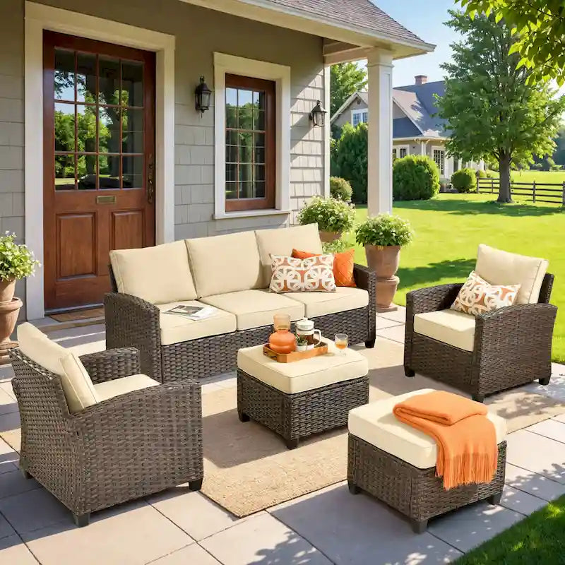 XIZZI 5-piece Patio Furniture Conversation Seating Set
