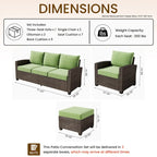 XIZZI 5-piece Patio Furniture Conversation Seating Set