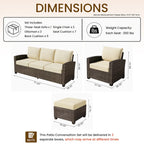 XIZZI 5-piece Patio Furniture Conversation Seating Set