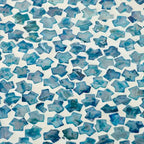 GDFStudio - Eliza Round Mosaic Accent Side Table with Blue Capiz Tile Finish - 17.3