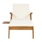 Christopher Knight Home -Parker Acacia Wood Outdoor Chaise Lounge With Wheel Set of 2