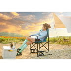Outdoor Freestyle Rocker Camping Chair Portable Folding Rocking Chair With Solid (Excluding the table)