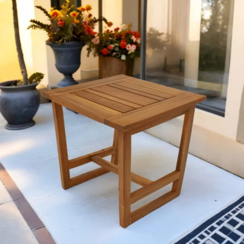 Modern Acacia Wood Side Table
