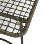 SAFAVIEH Outdoor Yuridia 4 Piece Living Set - Brown / White - 50W x 27D x 28H