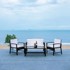 SAFAVIEH Outdoor Diya 4-Piece Patio Set - 43W x 31D x 26H