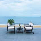 SAFAVIEH Outdoor Diya 4-Piece Patio Set - 43W x 31D x 26H