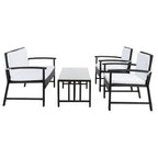 SAFAVIEH Outdoor Diya 4-Piece Patio Set - 43W x 31D x 26H