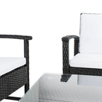 SAFAVIEH Outdoor Diya 4-Piece Patio Set - 43W x 31D x 26H