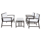 SAFAVIEH Outdoor Diya 4-Piece Patio Set - 43W x 31D x 26H